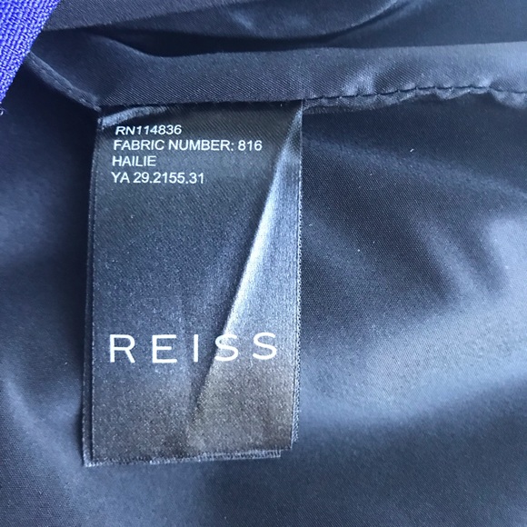 Reiss Hailie V-Neck Cobalt Blue Dress - Size 6 - Picture 7 of 8